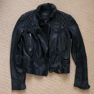 ALL SAINTS Black Leather Jacket
